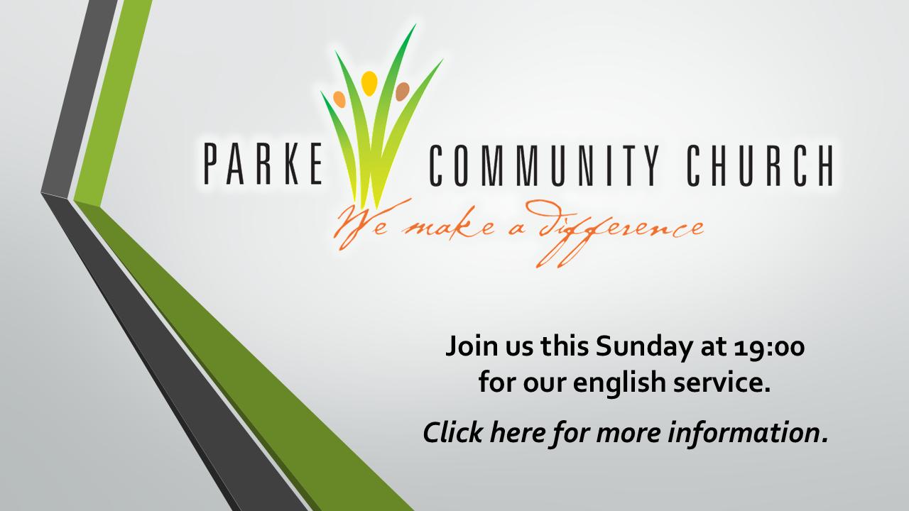 English service this sunday wa